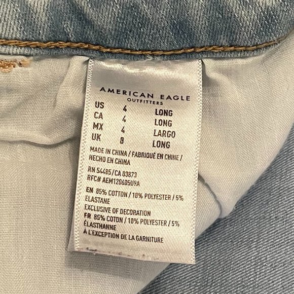 American Eagle Women's Light Blue Washed Stretch Jeggings 4 Long - Picture 5 of 11
